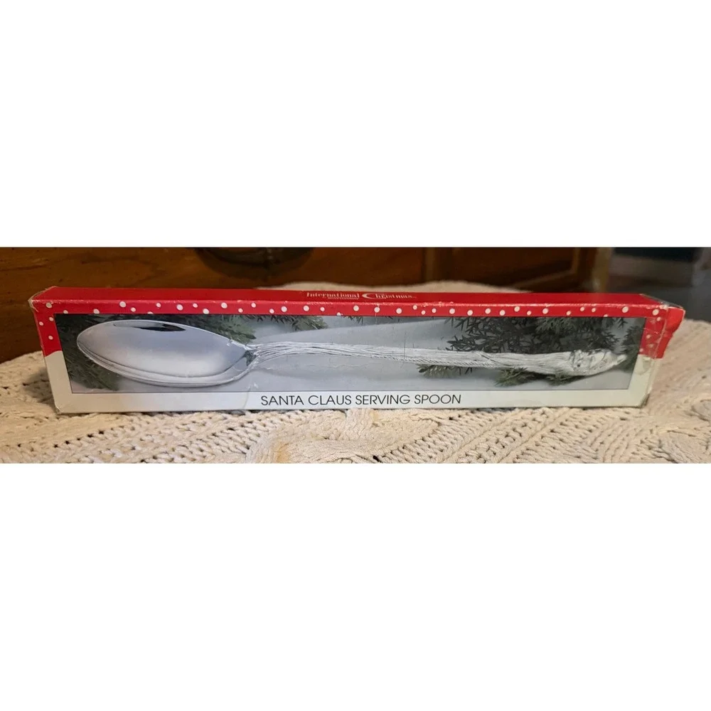 International Silver Co Santa Claus Serving Spoon Holiday Christmas Silverplate